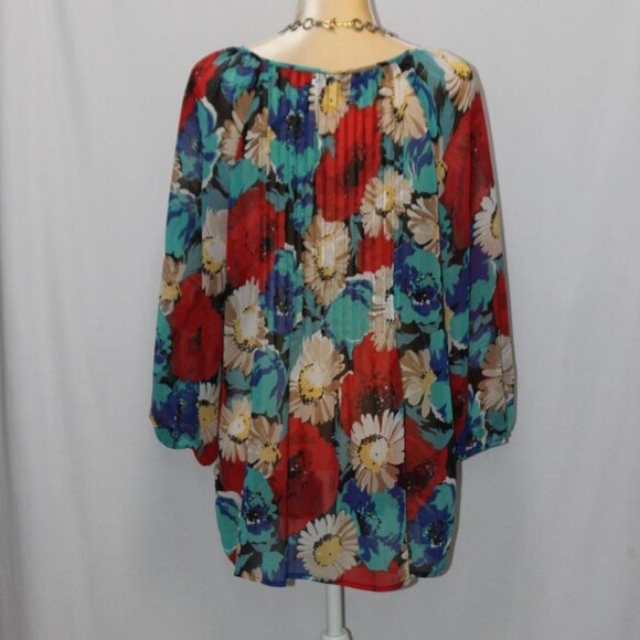 Charter Club Women Floral Multi-color Long Sleeve Top - Picture 5 of 11